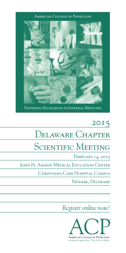 2015 Delaware Chapter Scientific Meeting