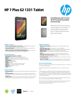 HP 7 Plus G2 1331 Tablet