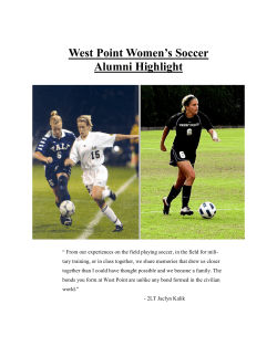 West Point Women’s Soccer Alumni Highlight