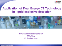 Application of Dual Energy CT Technology in liquid explosive detection FAN, Ying