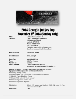 2014 Georgia Judges Cup November 9 2014 (Sunday only)