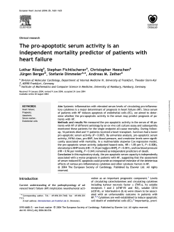 The pro-apoptotic serum activity is an heart failure