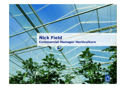 Nick Field Commercial Manager Horticulture