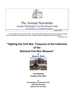 The Arsenal Newsletter Greater Pittsburgh Civil War Round Table