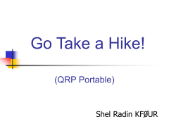 (QRP Portable) Shel Radin KF0UR