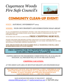 Cuyamaca Woods Fire Safe Council’s  COMMUNITY CLEAN-UP EVENT!