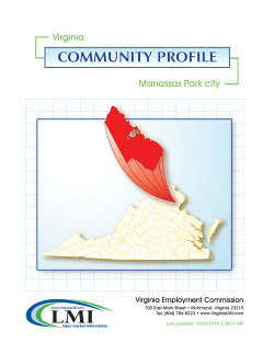 Virginia Manassas Park city Virginia Employment Commission