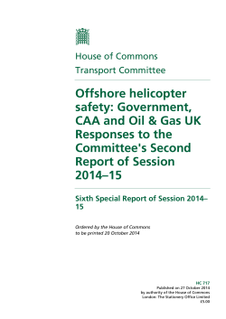 Offshore helicopter safety: Government, CAA and Oil &amp; Gas UK Responses to the