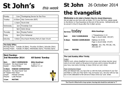St John’s St John the Evangelist 26 October 2014