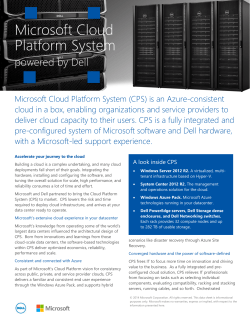 Microsoft Cloud Platform System powered by Dell