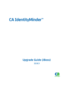CA IdentityMinder™ Upgrade Guide (JBoss) 12.6.3