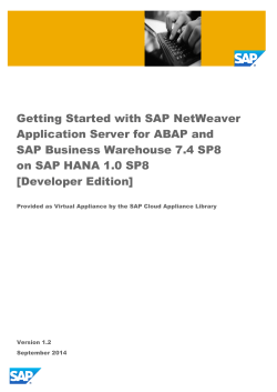 Getting Started with SAP NetWeaver Application Server for ABAP and