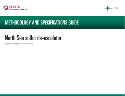 North Sea sulfur de-escalator METHODOLOGY AND SPECIFICATIONS GUIDE (Latest Update: October 2014) OIL
