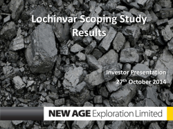 Lochinvar Scoping Study Results Investor Presentation 27