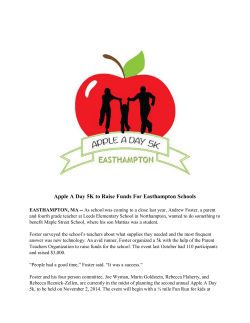 Apple A Day 5K to Raise Funds For Easthampton Schools