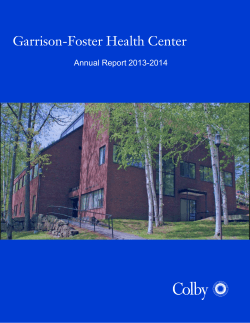 Garrison-Foster Health Center Annual Report 2013-2014