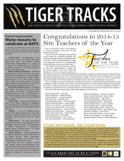 Congratulations to 2014-15 Site Teachers of  the Year Many reasons to