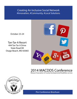 2014 MACDDS Conference Creating An Inclusive Social Network Tan-Tar-A Resort