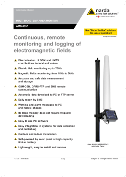 Continuous, remote monitoring and logging of electromagnetic  fields
