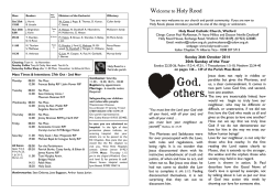 Holy Rood Catholic Church Bulletin - 26th October 2014