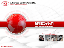 ACR1252U-A1 NFC Forum Certified Reader www.acs.com.hk