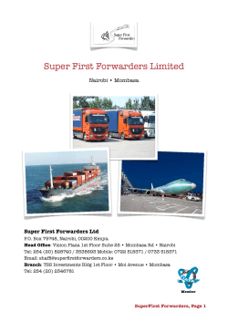 Super First Forwarders Limited Nairobi • Mombasa  Super First Forwarders Ltd