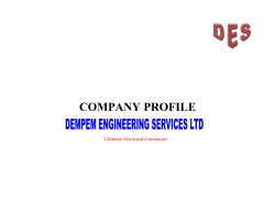COMPANY PROFILE Ultimate Electrical Contractor