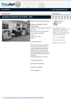 Heidelberg Stahlfolder KH 78-4KTL | 2004