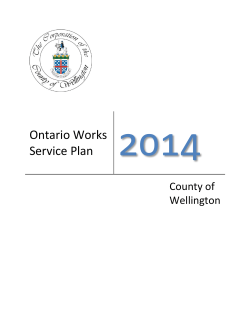 2014 Ontario Works Service Plan