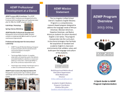 AEMP Program  Overview  AEMP Professional  AEMP Mission 