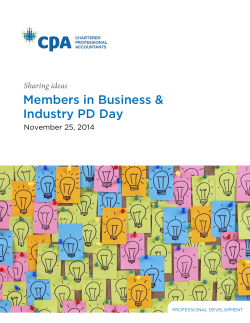 Members in Business &amp; Industry PD Day November 25, 2014