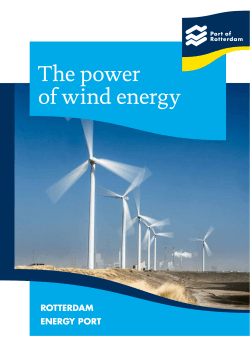 The power of wind energy ROTTERDAM ENERGY PORT