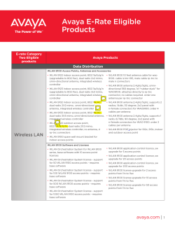 Avaya E-Rate Eligible Products Data Distribution