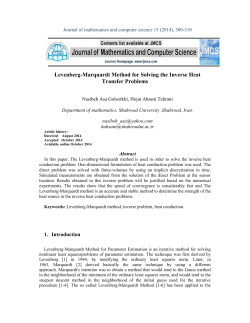 Levenberg-Marquardt Method for Solving the Inverse Heat Transfer Problems