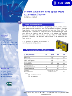 0.5mm Movement Free Space MEMS Attenuator/Shutter Product Description