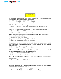 PHYSICS – 1998