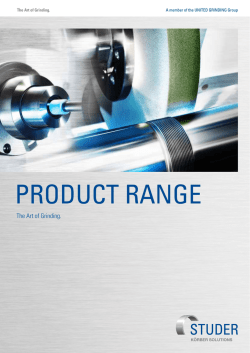 PRODUCT RANGE The Art of Grinding.