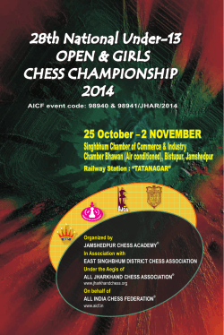 28th National Under-13 OPEN &amp; GIRLS CHESS CHAMPIONSHIP
