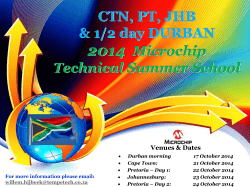 2014 CTN, PT, JHB &amp; 1/2 day DURBAN Microchip