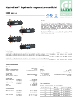 CALEFFI HydroLink™ hydraulic separator-manifold 01084/14 NA 5599 series
