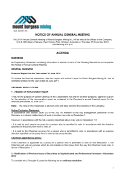 NOTICE OF ANNUAL GENERAL MEETING