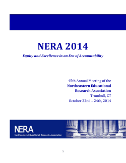 NERA 2014 Equity and Excellence in an Era of Accountability  Northeastern Educational