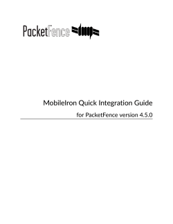 MobileIron Quick Integration Guide for PacketFence version 4.5.0