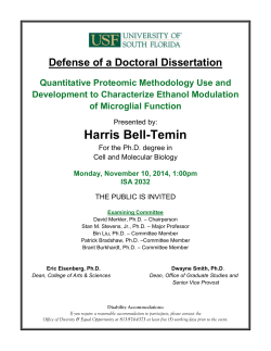 Defense of a Doctoral Dissertation