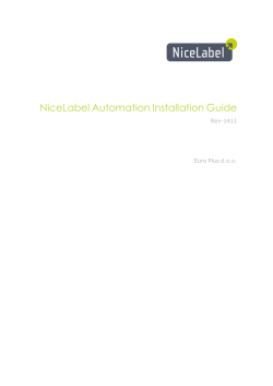 NiceLabel Automation Installation Guide Rev-1411 Euro Plus d.o.o.