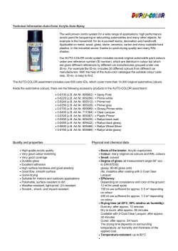 Technical Information Auto-Color Acrylic Auto-Spray