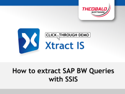 How to extract SAP BW Queries with SSIS