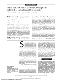 Septal Batten Graft to Correct Cartilaginous Deformities in Endonasal Septoplasty