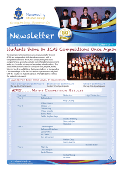 Newsletter Students Shine in ICAS Competitions Once Again