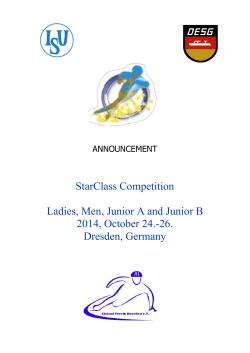 StarClass Competition Ladies, Men, Junior A and Junior B 2014, October 24.-26.